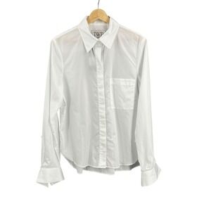 TWP Boyfriend Shirt White Cotton Made in USA Size Small New